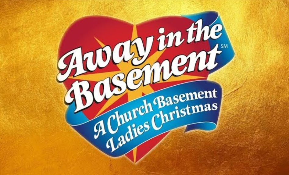 An "Away in the Basement" theatrical play logo